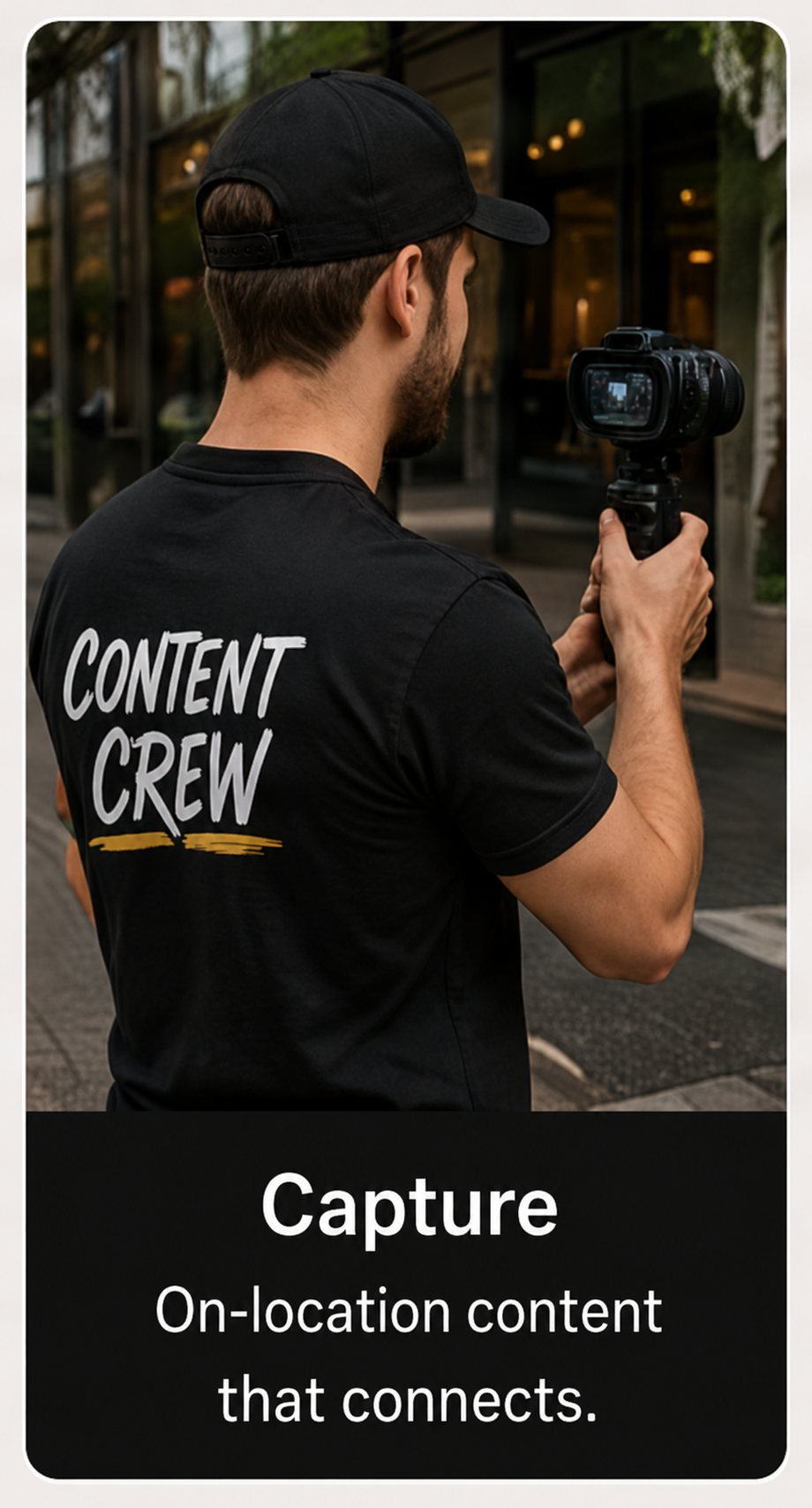 Capture on-location content that connects