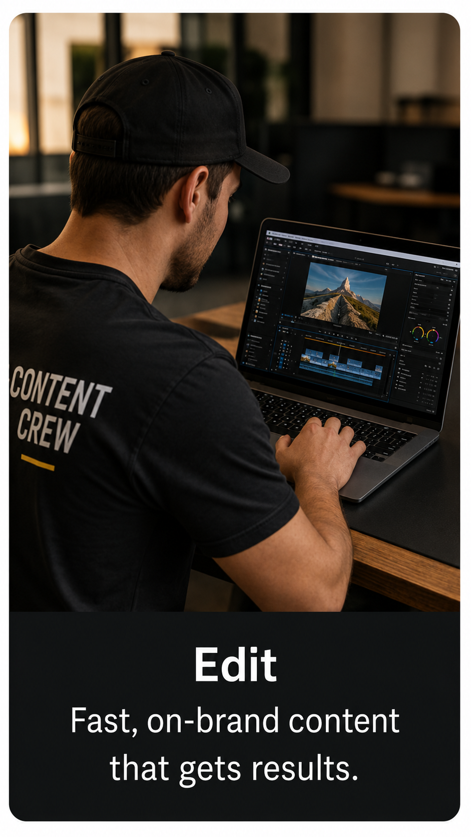 Edit fast, on-brand content that gets results